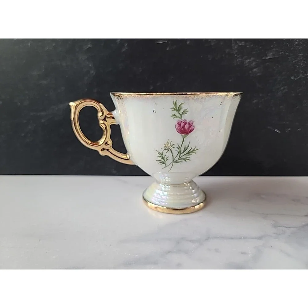 Vintage October Cosmos Tea Cup